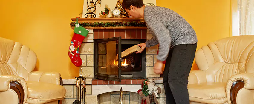 Rusted Metal Fireplace Restoration in Evansville, Indiana